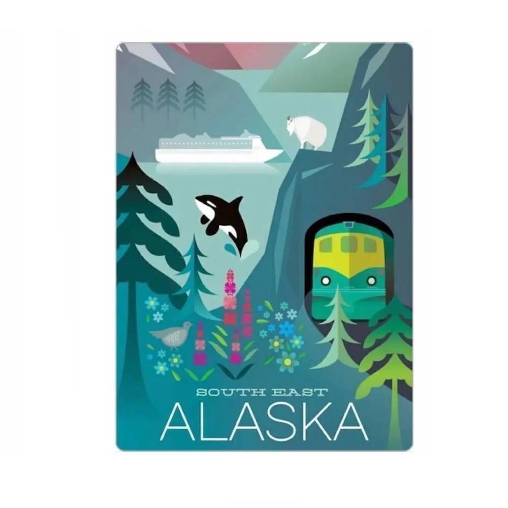 Colorful Alaska Magnet  - Picture 1 of 3